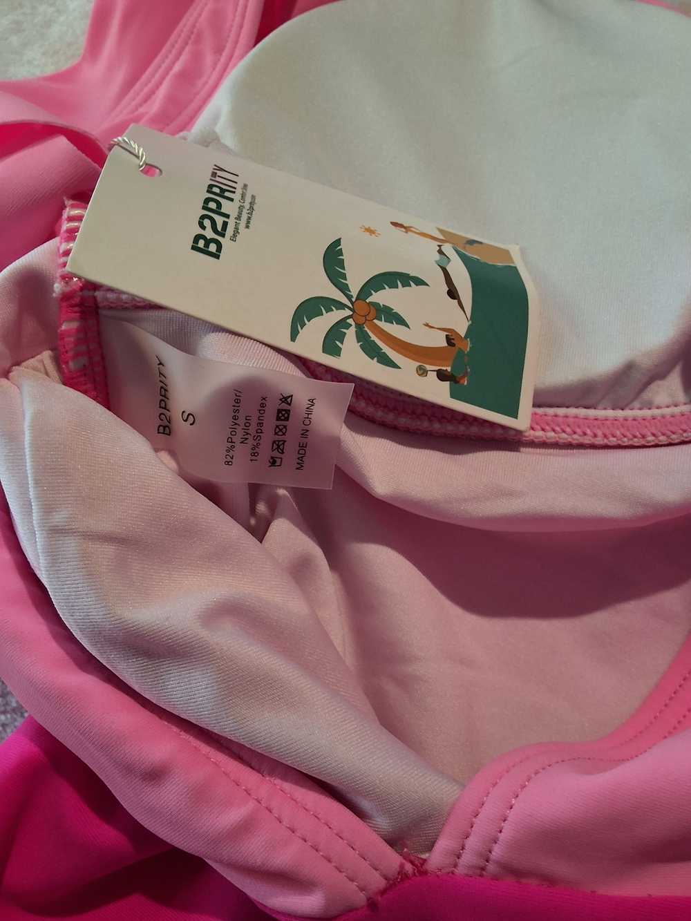 Pink Ruffled One-Piece Swimsuit - Picture 5 of 6